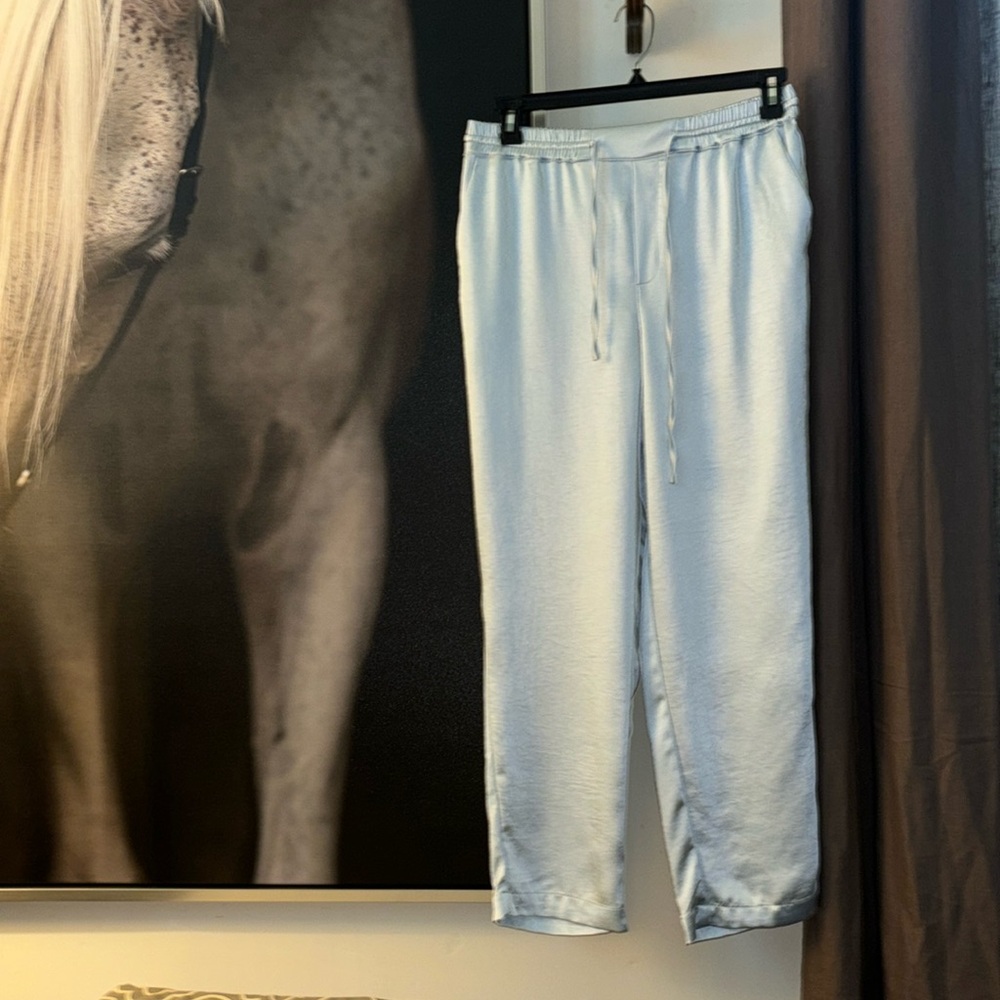 Satin drawstring pants